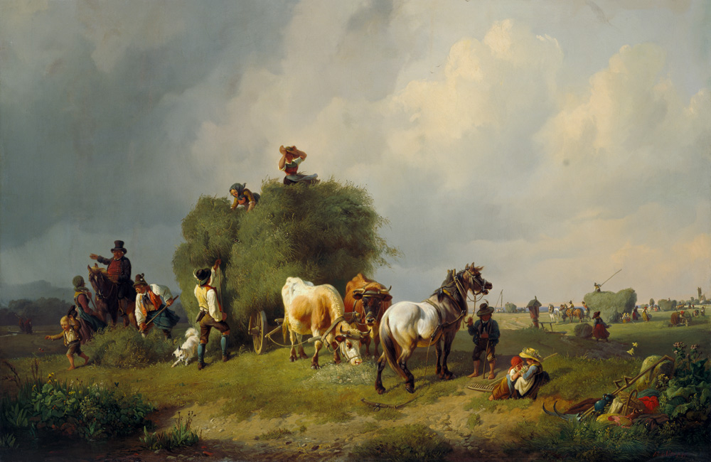 Hay harvest od Johann Friedrich Voltz
