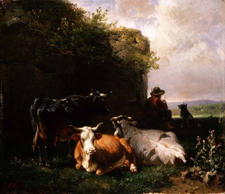 The Cowherd od Johann Friedrich Voltz