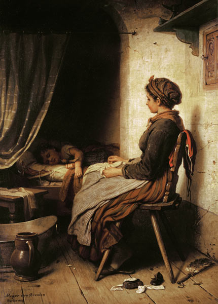 The Sleeping Child od Johann Georg Meyer von Bremen