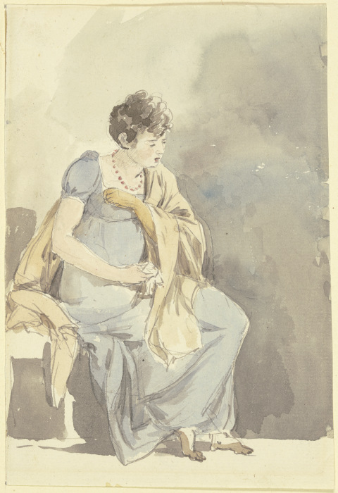 Sitting woman od Johann Georg von Dillis