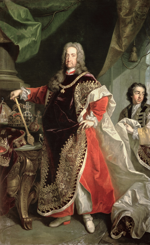 Charles VI (1685-1740), Holy Roman Emperor wearing the robes of the Order of the Golden Fleece od Johann Gottfried Auerbach