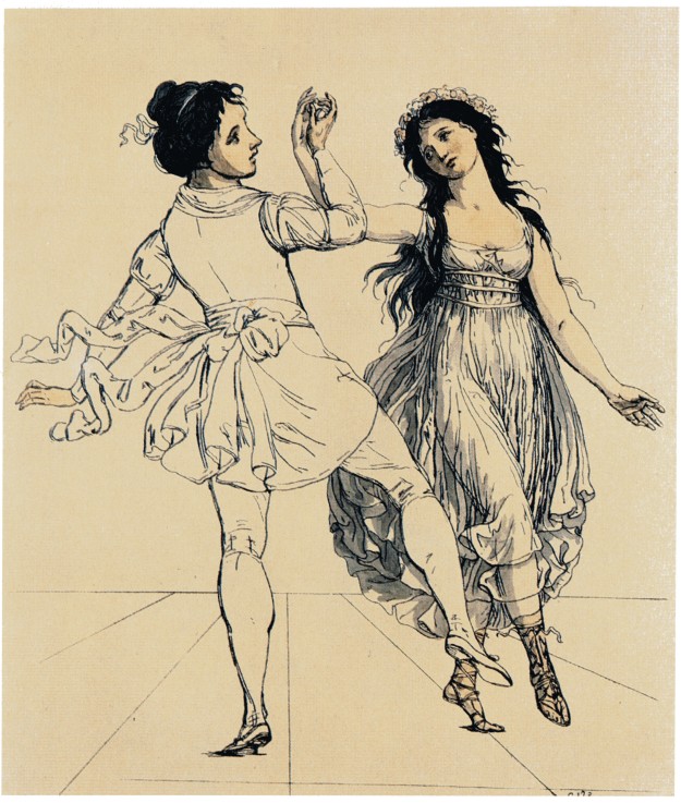 The dancing couple Maria and Salvatore Viganò od Johann Gottfried Schadow