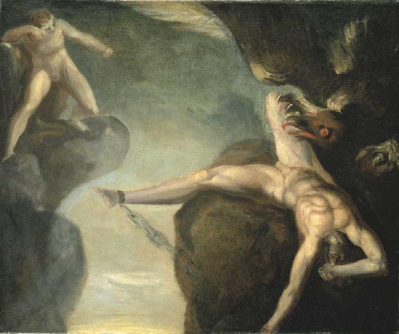 Prometheus wird von Hercules gerettet od Johann Heinrich Füssli