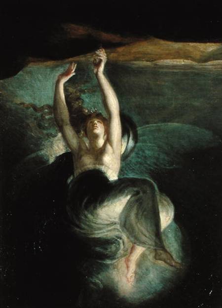 Titiana discovering the magic ring of the Nibelung in the opera 'The Ring of the Nibelung' by Richar od Johann Heinrich Füssli
