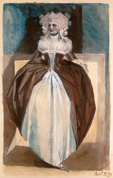 Woman in 17th century costume od Johann Heinrich Füssli