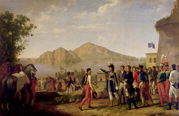 Joachim Murat (1767-1815) Marshal of France and King of Naples Ordering the Capture of Capri in 1808 od Johann Heinrich Schmidt
