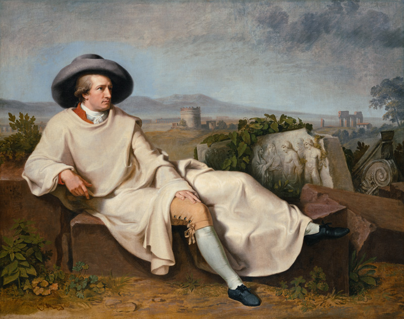 Goethe in the Roman Campagna od Johann Heinrich Wilhelm Tischbein