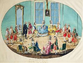 New Year celebration in Vienna in 1782, 1783 (copper engraving with w/c)