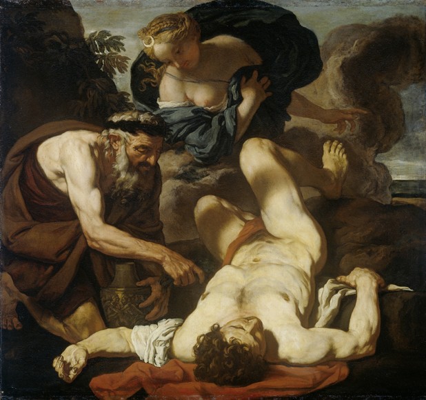 Selene and Endymion (The Death of Orion) od Johann Karl Loth
