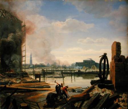 Hamburg after the Fire of 1842 od Johann Martin Gensler