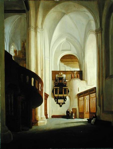 Interior of the St. Nicholas Church od Johann Martin Gensler