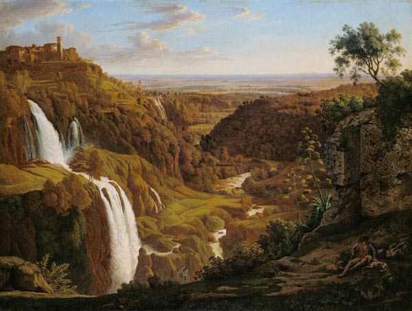 Waterfalls at Tivoli. od Johann Martin von Rohden