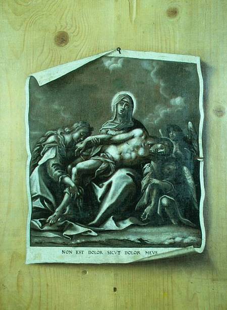 Trompe l'Oeil with Pieta od Johann Minck
