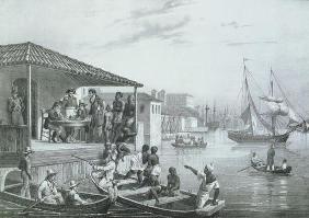 Disembarkation, engraved by Deroi and Leon Jean Baptiste Sabatier (fl.1827-87) pub. by Engelmann, c.