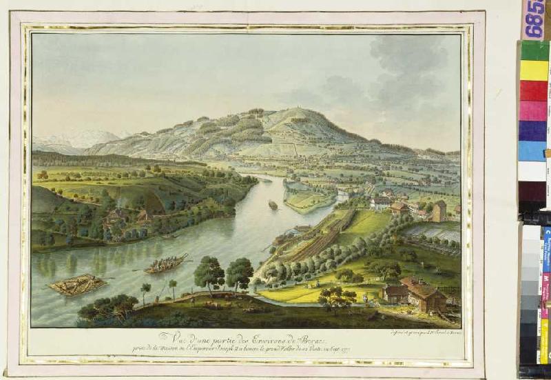 Riverside in the surroundings of Berne od Johann Niklaus Schiel