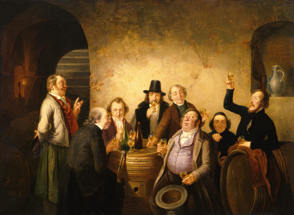 Winetasting od Johann Peter Hasenclever