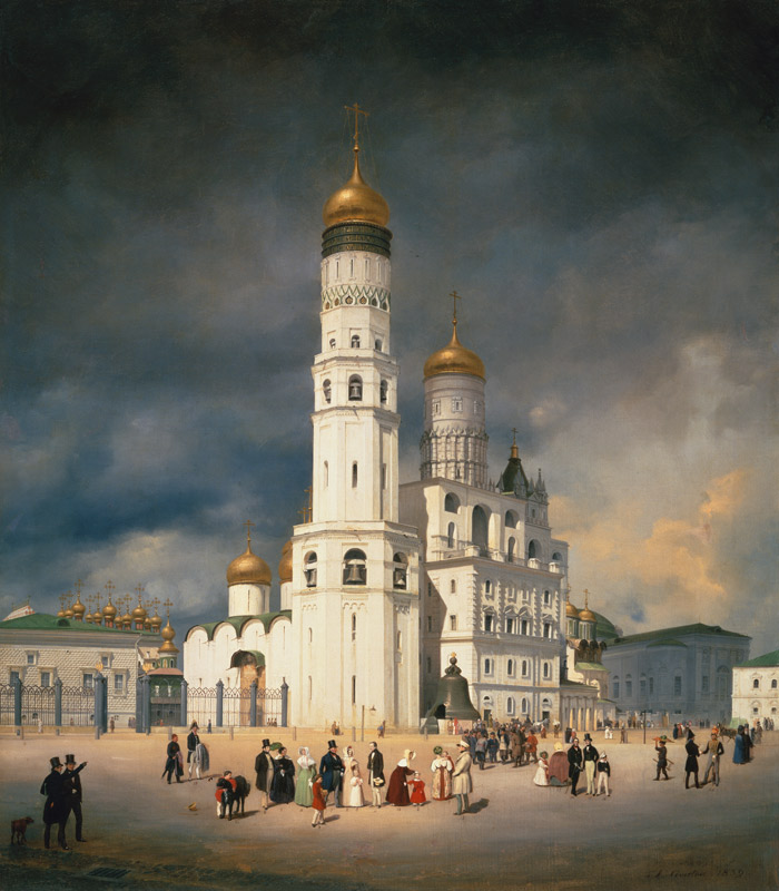 The family Olsufjeff on Ivanovskaja square in the Kremlin (Moscow) od Johann Philipp Eduard Gaertner