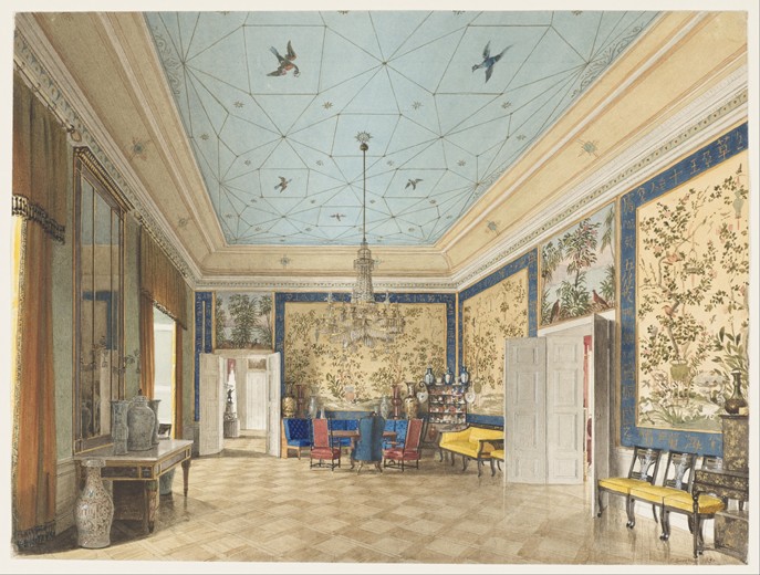 The Chinese Room in the Royal Palace, Berlin od Johann Philipp Eduard Gaertner