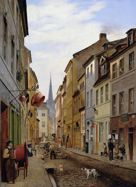 The Parochialstraße od Johann Philipp Eduard Gaertner