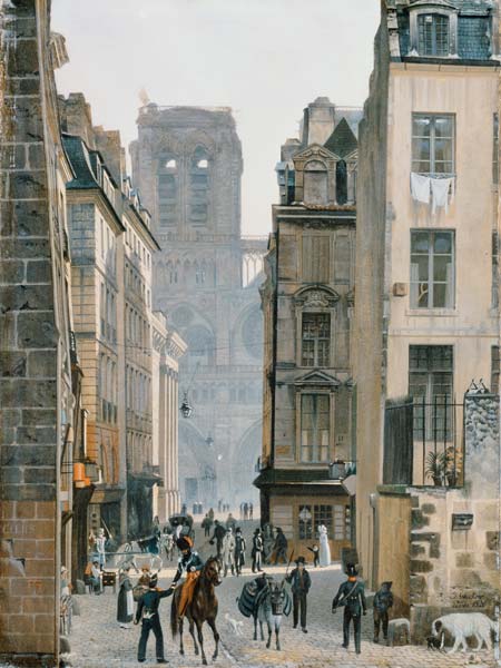 Paris, Rue Neuve-Notre-Dame od Johann Philipp Eduard Gaertner