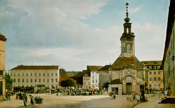Der Spittelmarkt od Johann Philipp Eduard Gaertner