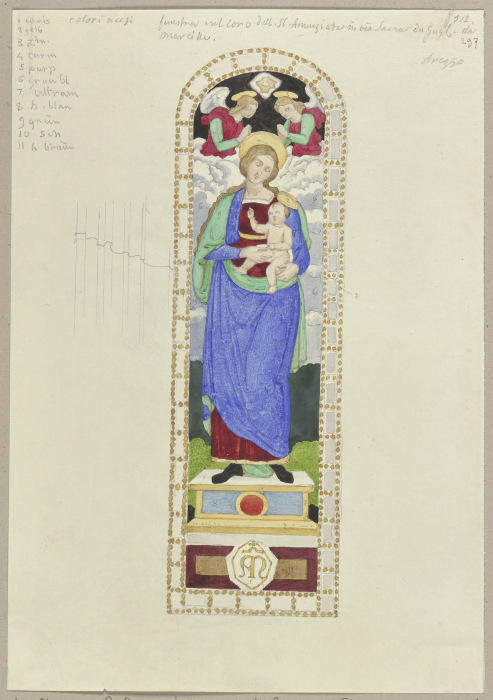 Das Chorfenster von Santissima Annunziata zu Arezzo od Johann Ramboux