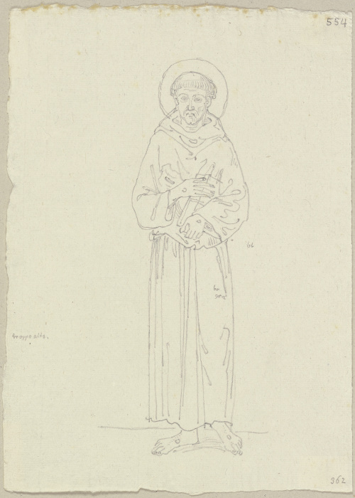 Der heilige Franziskus in der unteren Kirche von San Francesco in Assisi od Johann Ramboux