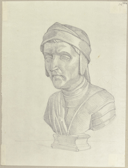 Eine Mamorbüste von einem gewissen Cavaliere Antonio Gallus (Dante?) od Johann Ramboux