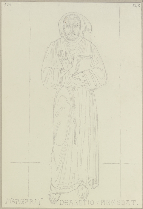 Franz von Assisi, Abbildung einer Tafel, welche auf dem Hauptaltar bei den Franziskanern in Sargiano od Johann Ramboux