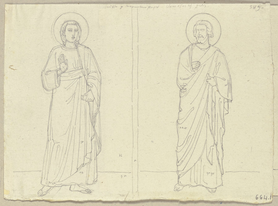 Heiligenbilder aus der Kapelle des heiligen Nikolaus in S. Francesco zu Assisi od Johann Ramboux