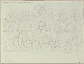 Depiction of saints