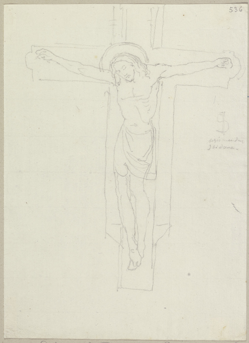 Kruzifix auf Holz im Tempio Malatestiano zu Rimini od Johann Ramboux