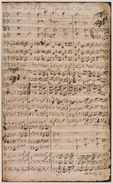 Autograph manuscript Cantata BWV 180 'Schmucke dich o liebe Seele' od Johann Sebastian Bach