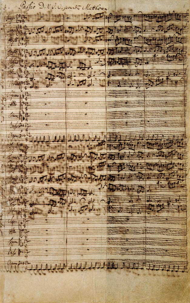Passio Domini nostri J.C. secundum Evangelistam MATTHAEUM BWV 244, 1730s (pen on paper) od Johann Sebastian Bach