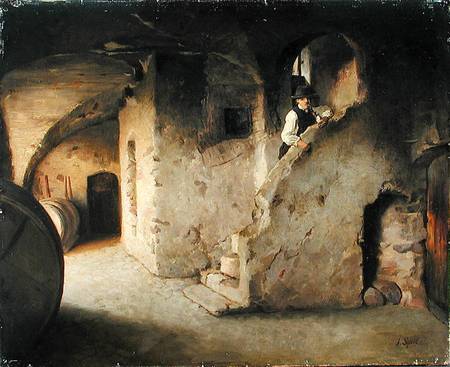 A Wine Cellar od Johann Sperl