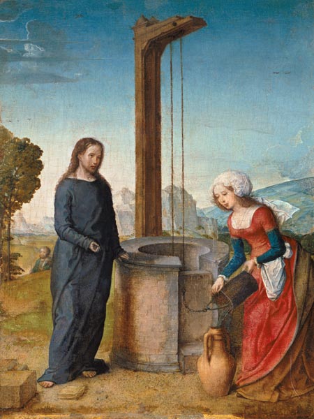 Christ and the Samariterin at the fountain od Johann von Flandern