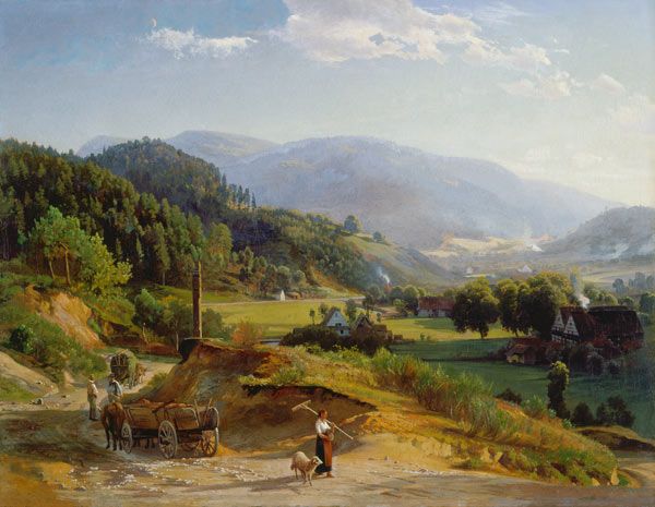 Landschaft mit Schmiede od Johann Wilhelm Schirmer
