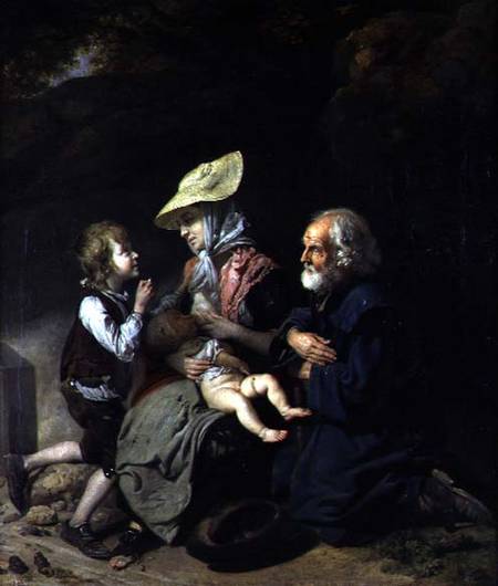Beggars on the Road to Stanmore od Johann Zoffany