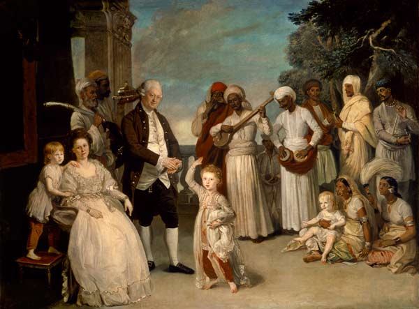 Sir Elijah and Lady Impey and Their Three Children od Johann Zoffany