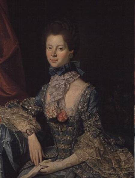 Queen Charlotte Sophia (1744-1818) wife of King George III (c.1765) od Johann Zoffany