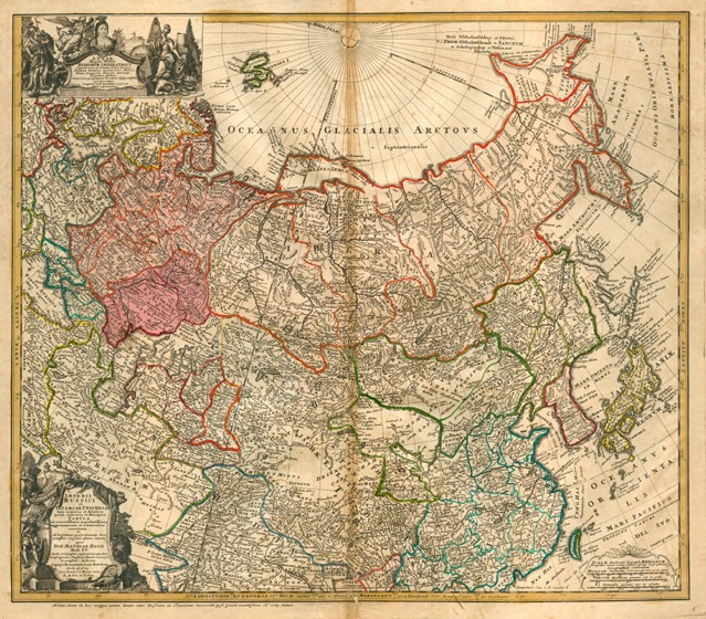 Map of Russia (From: Imperii Russici et Tartariae universae tam majoris et Asiaticae quam minoris et od Johann Baptist Homann