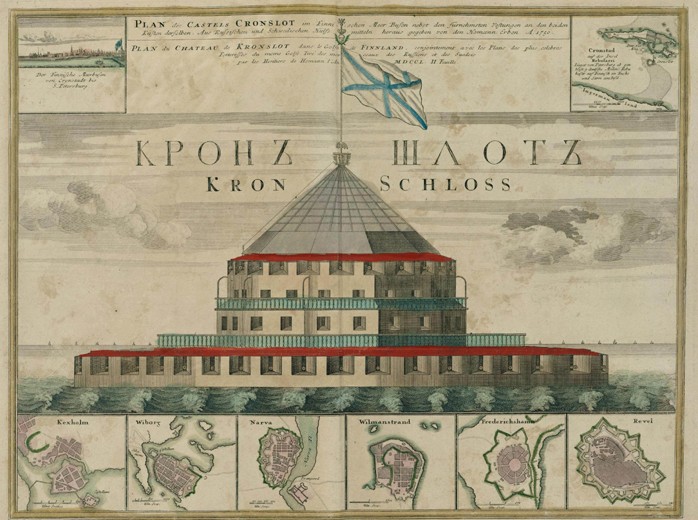Plan of the Kronstadt Fortress od Johann Baptist Homann