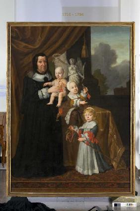 Sophie Eleonore von Sachsen, Landgräfin von Hessen-Darmstadt, als Witwe mit ihren Enkelsöhnen