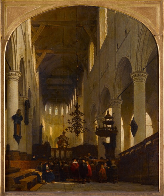 The Pieterskerk in Leiden od Johannes Bosboom