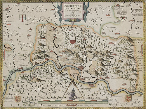 Pauluskarte des Hochstifts Münster aus: 'Prodromus Geographicus...' od Johannes Gigas
