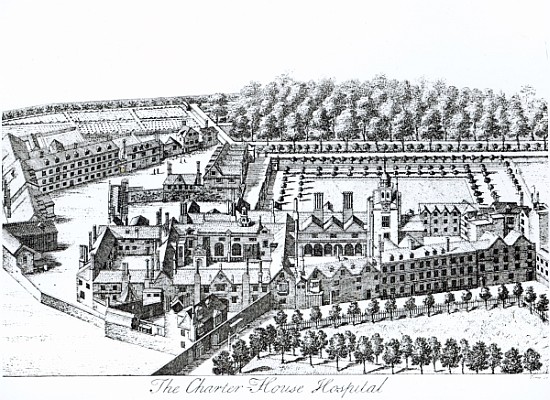 The Charterhouse Hospital, c.1720 od Johannes Kip