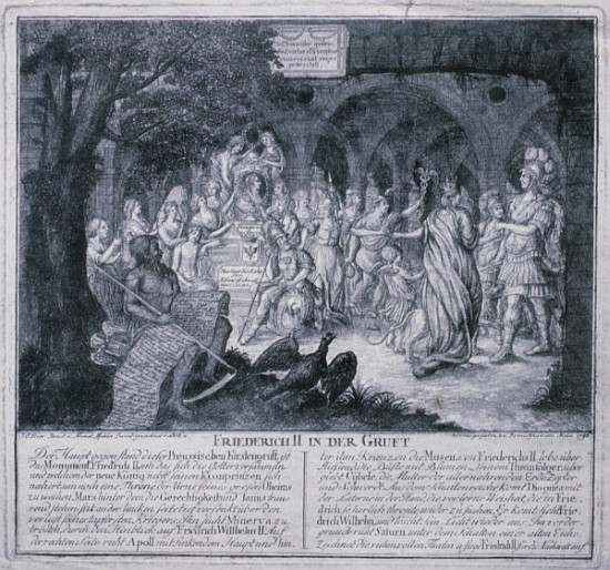 Frederick II in the crypt od Johann Friedrich Beer