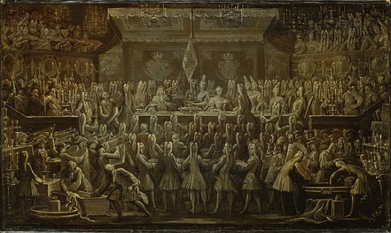 Prussian Coronation Dinner for Frederick I od Johann Friedrich Wentzel