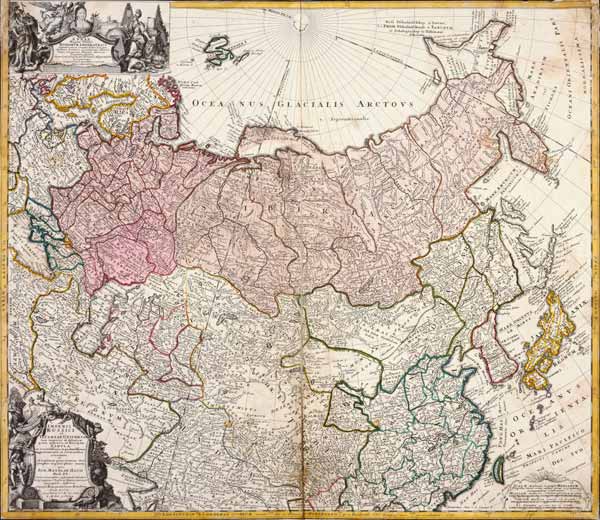 Map of Russia od Johann Matthias Has