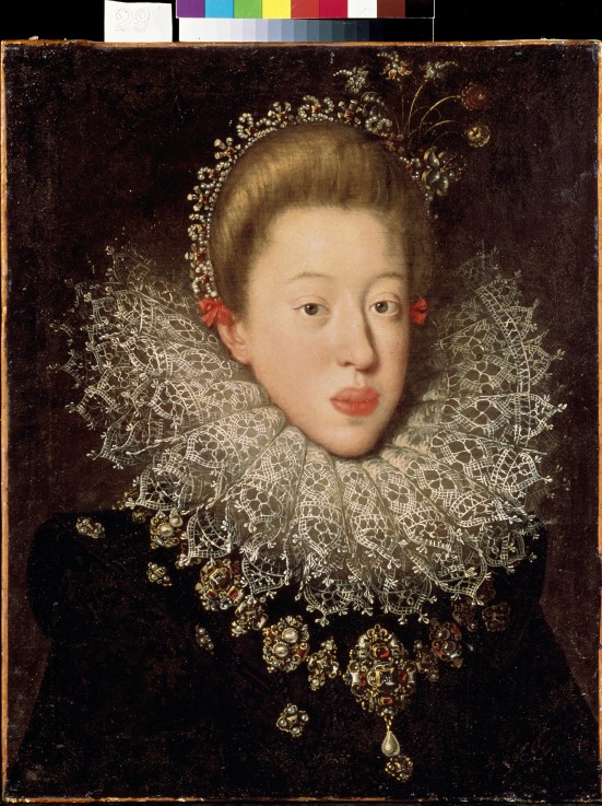 Portrait of Holy Roman Empress Anna of Tyrol (1585-1618) od Johann or Hans von Aachen
